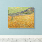 Toile Vincent van Gogh | Wheatfield with Reaper, 1889 (Insitu (Plancher de Bois))