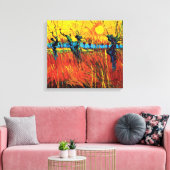 Toile Vincent Van Gogh - Willows au Sunset Fine Art (Insitu(Salon))