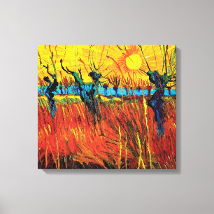 Toile Vincent Van Gogh - Willows au Sunset Fine Art