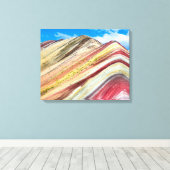 Toile Vinicunca Pérou (Insitu (Plancher de Bois))