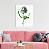 Toile Vintage 1902 Scottish Thistle Antique Fleur sauvag (Insitu(Salon))