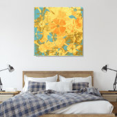 Toile vintage à motifs floraux (Insitu(Chambre))