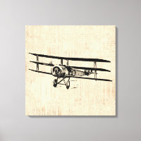 Vintage Airplane Old Antique Plane Illustration
