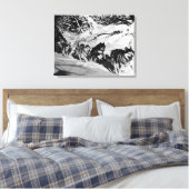 Toile Vintage Alaska eskimo Malamute course de traîneau (Insitu(Chambre))