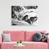 Toile Vintage Alaska eskimo Malamute course de traîneau (Insitu(Salon))