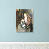 Toile Vintage Albert Neuhuys Nordic Madonna (Insitu (Plancher de Bois))