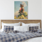 Toile Vintage Amérindiens, Crow Outlier par Dunton (Insitu(Chambre))