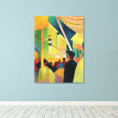 Toile Vintage août Macke Tightrope Walker (Insitu (Plancher de Bois))