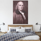 Toile Vintage Benjamin Franklin Portrait (Insitu(Chambre))