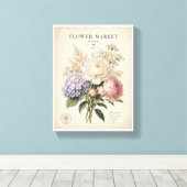 Toile Vintage Botanical Flower Market Poster | Elegant F (Insitu (Plancher de Bois))