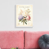 Toile Vintage Botanical Flower Market Poster | Elegant F (Insitu(Salon))