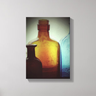 Toile Vintage Bottle Still Life