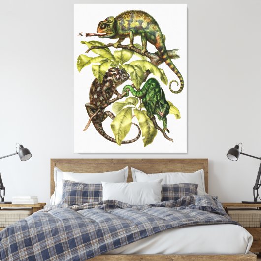 Toile Vintage Chameleon Lizard (Insitu(Chambre))