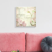 Toile Vintage Chic français Script Fleurs de Chabby Cors (Insitu(Salon))