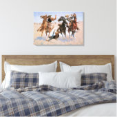 Toile Vintage Cowboys, Aiding a Camrade by Remington (Insitu(Chambre))