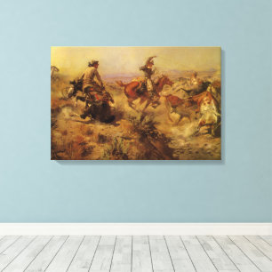 Toile Vintage Cowboys, Jerez Down by CM Russell