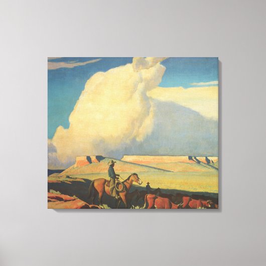 Toile Vintage Cowboys, Open Range par Maynard Dixon (Recto)