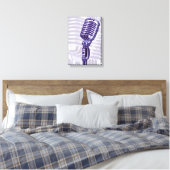 Toile Vintage de microphone violet (Insitu(Chambre))