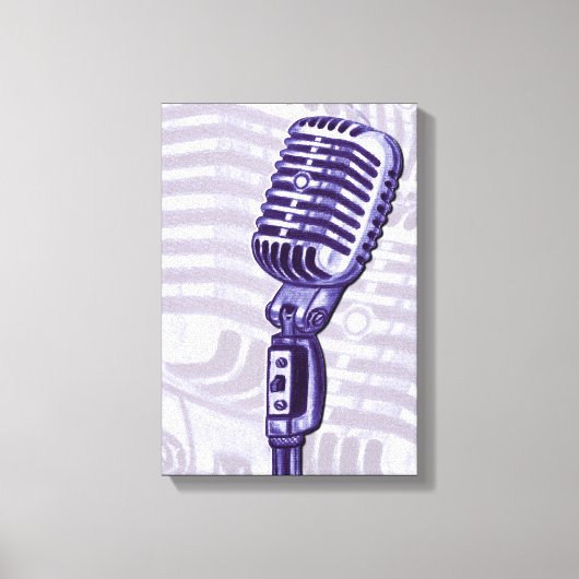 Toile Vintage de microphone violet (Recto)