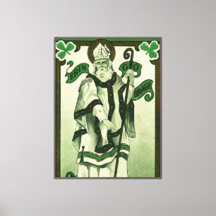 Toile Vintage - Erin Go Bragh - Saint-Patrick : Félicita