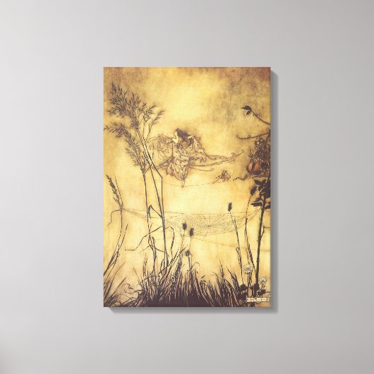 Toile Vintage Fairy Tale, Fairy's Tightrope par Rackham (Recto)
