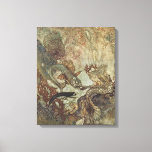 Toile Vintage Fairy Tale, la sirène par Edmund Dulac