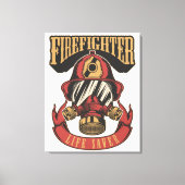 Toile Vintage Firefighter Helmet Canvas Print (Recto)