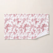 Toile vintage Florale de Jouy-Pink (Serviette à main)