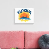 Toile Vintage Florida Retro Tee Design Sunshine (Insitu(Salon))