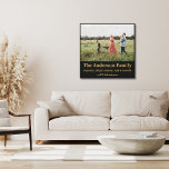 Toile Vintage Gold Floral encadré Famille Aventure Photo<br><div class="desc">Superbe toile photo encadrée vintage d'inspiration noire et or florale. Il fera un beau cadeau de conservation pour la famille,  en se rappelant la grande aventure de la famille.</div>