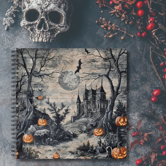 Toile Vintage gothique Carnet de nuit d'Halloween