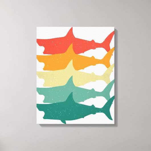 Toile Vintage grand requin blanc (Recto)