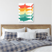 Toile Vintage grand requin blanc (Insitu(Chambre))