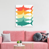 Toile Vintage grand requin blanc (Insitu(Salon))