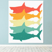 Toile Vintage grand requin blanc (Insitu (Plancher de Bois))