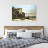 Toile Vintage Gustave Courbet Beach en Normandie (Insitu(Chambre))