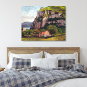 Toile Vintage Gustave Courbet Le Rocher de Hautepierre (Insitu(Chambre))