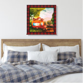 Toile Vintage Happy Campers Trailer Buffalo déversé (Insitu(Chambre))