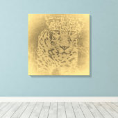 Toile Vintage Léopard (Insitu (Plancher de Bois))