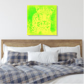 Toile Vintage Leopard Vert (Insitu(Chambre))