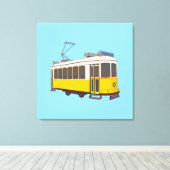 Toile Vintage Lisbon Tram Icon (Insitu (Plancher de Bois))