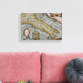 Toile Vintage Map of Italy (Insitu(Salon))