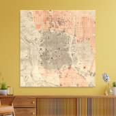 Toile Vintage Map of Madrid Spain (Insitu(Salon))