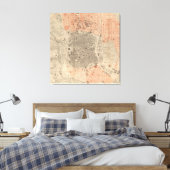 Toile Vintage Map of Madrid Spain (Insitu(Chambre))
