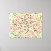 Toile Vintage map of Paris (Recto)