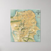 Toile Vintage Map of San Francisco (Recto)