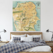 Toile Vintage Map of San Francisco (Insitu(Chambre))
