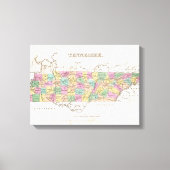 Toile Vintage Map of Tennessee (Recto)
