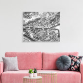 Toile Vintage Map of Zurich Switzerland (Insitu(Salon))