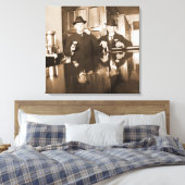 Toile Vintage Men Drinking Beer (Insitu(Chambre))